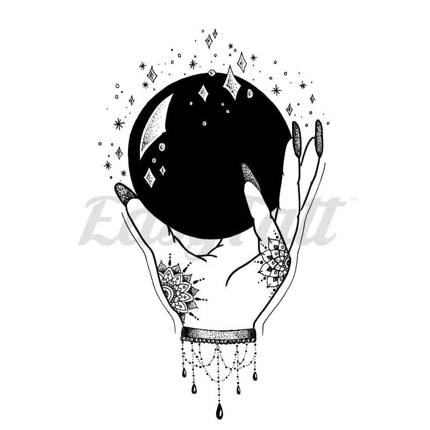 Crystal Ball Temporary Tattoo